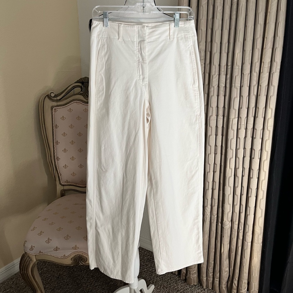 Wilfred Free Wide Leg White Jeans. Size 4